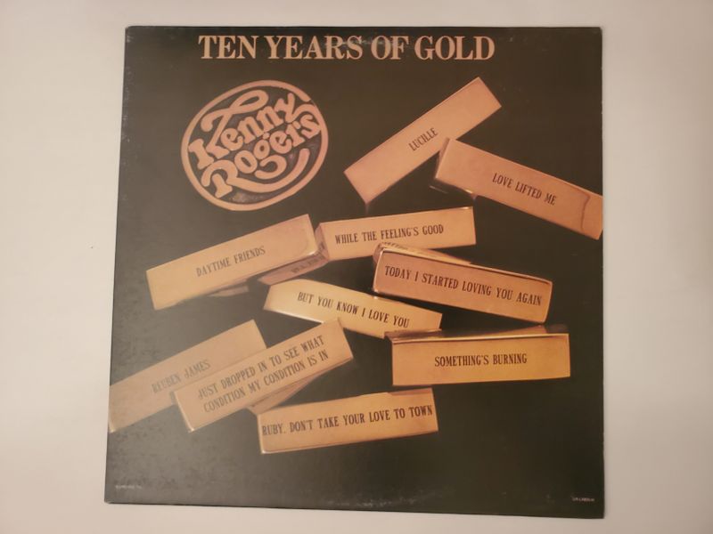 Kenny Rogers Ten Years of Gold vinyl record